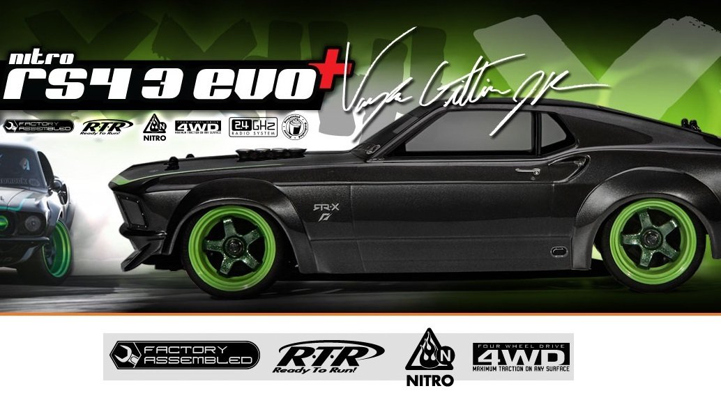 HPI RTR NITRO RS4 3 EVO 1969 Mustang RTR-X - Treasure Island Group ...