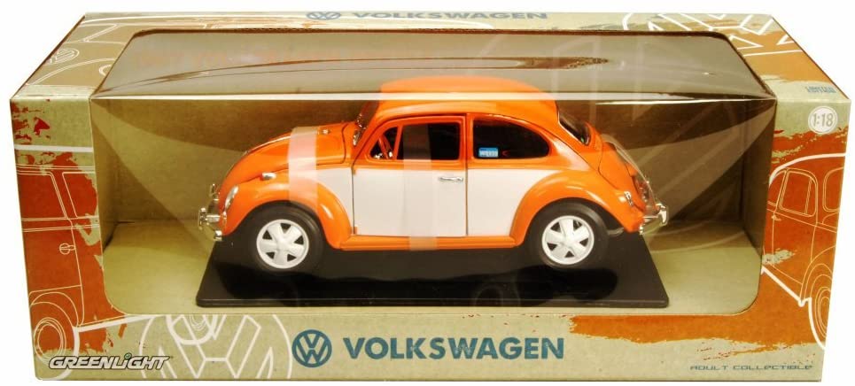 11967 Volkswagen Beetle Orange 1/18 Diecast Model Car by Greenlight