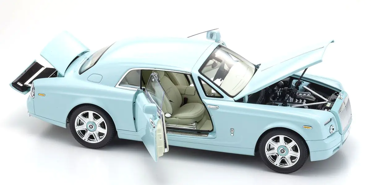 KYOSHO ORIGINAL 1/18scale Rolls Royce Phantom Coupe Turquoise - Image 11
