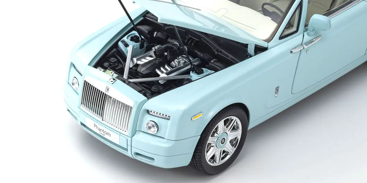 KYOSHO ORIGINAL 1/18scale Rolls Royce Phantom Coupe Turquoise - Image 12