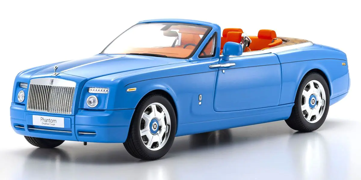 KYOSHO ORIGINAL 1/18scale Rolls Royce Phantom Drophead Coupe (Light Blue)