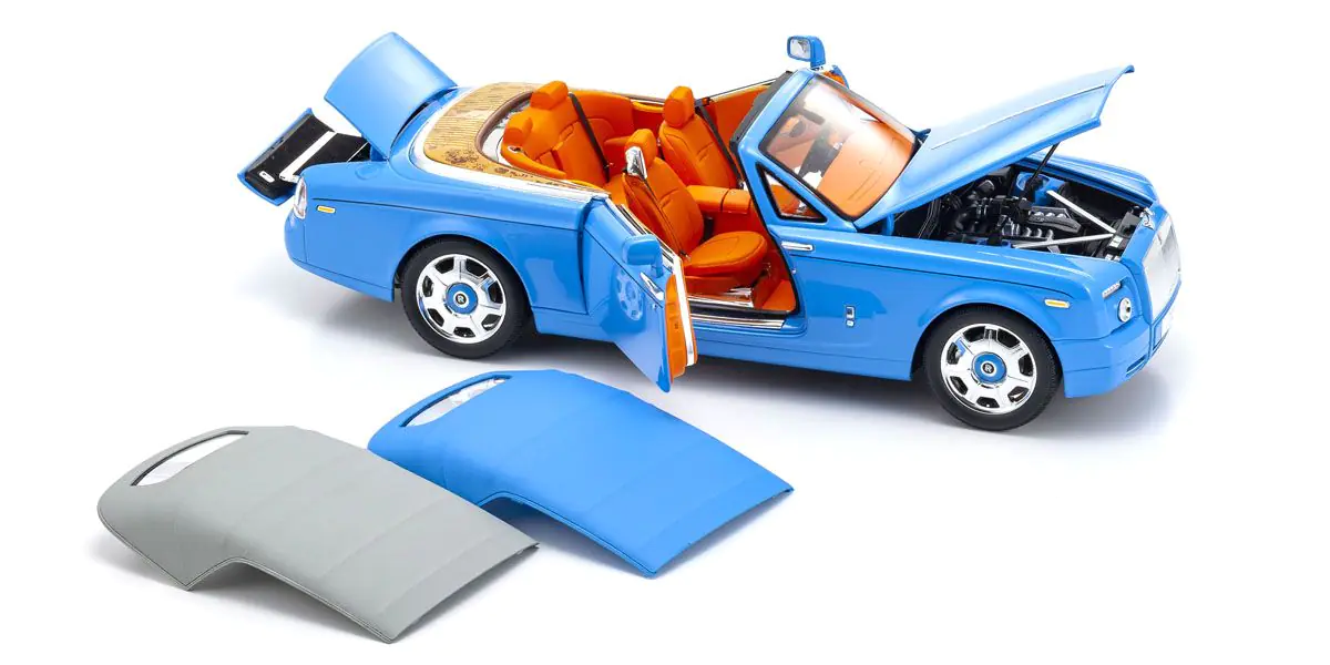 KYOSHO ORIGINAL 1/18scale Rolls Royce Phantom Drophead Coupe (Light Blue) - Image 3
