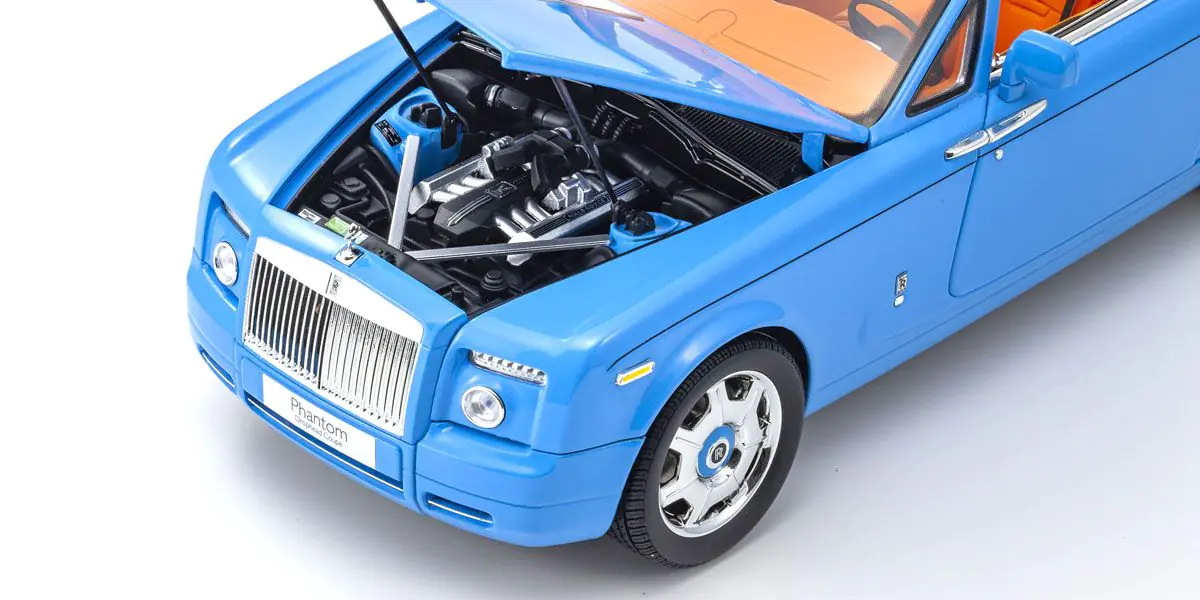 KYOSHO ORIGINAL 1/18scale Rolls Royce Phantom Drophead Coupe (Light Blue) - Image 2
